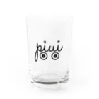 もこもこイエティのぴういロゴデザイン Water Glass :front