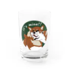 DOG FACEの柴犬【わんデザイン 7月】 Water Glass :front