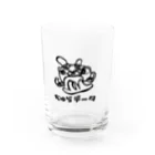 ちゅらデータのちゅら太郎（黒ロゴ） Water Glass :front