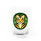 ハナドリカ SUZURI店のバンブーに虎 Water Glass :front