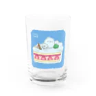 Chill`s Factoryのしろいケーキ シマエナガ Water Glass :front