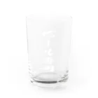 文字でもじもじ 文字Ｔシャツのビール専用 Water Glass :front