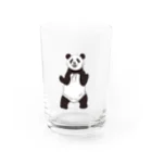 PANDA Mの立ち上がりパンダ Water Glass :front