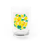 ねこの耳店の黄色い花 Water Glass :front