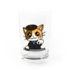 めろさらオリジナルグッズのにゃんこ運転士 Water Glass :front