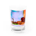 鳥取カランコロンの夕暮れと女の子 Water Glass :front