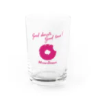 ミサキドーナツ 公式 SUZURI店のgood donuts good time!ロゴ入り Water Glass :front