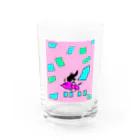 greetenの競技かるた　ピンク Water Glass :front