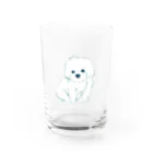 akariのマルチーズもふもふ Water Glass :front