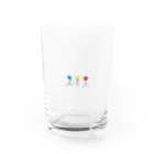 絵の具入れの信号機ヨガぼうにんげんくん Water Glass :front