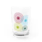 Contemporary　ArtのMandala pattern Water Glass :front