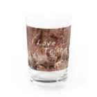 ミラくまのI LOVE Tribe Water Glass :front