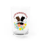 Kazunari0420の乙女ちっくなボーダーコリー（ブラック&チョコ） Water Glass :front