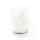 おばけ植物園【小物屋】の葉っぱのおばけたち（ライン） Water Glass :front