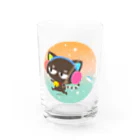 ゆるかわグラデーション＠NonnoDesignLaboのノンノネコ Water Glass :front