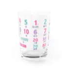 モントー夫人のお店のハングル数字 Water Glass :front