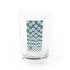 bonnylochの七宝繋ぎWhite_@LightGreen Water Glass :front