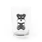 狐久卯-こくう-のミニチュアシュナウザー Water Glass :front