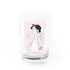 keeeeeep smilingの猫とチュッパチャプスと私 Water Glass :front