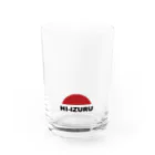 HI-IZURUのHI-IZURU（黒文字）ロゴマーク　グラス Water Glass :front