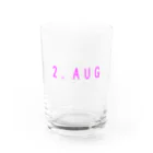 OKINAWA　LOVER　のバースデー［2.AUG］ピンク Water Glass :front