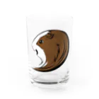 【モルモット】Mugi & Ruki【四国犬】のモルモットのムギちゃん(カラーver) Water Glass :front