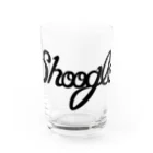 週刊少年ライジングサンズのシューグル(Shoogle)ロゴ 黒字 Water Glass :front