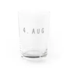 OKINAWA　LOVER　のバースデー［4.AUG］ Water Glass :front