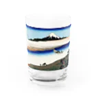 寿めでたや(ukiyoe)のFujiyama ukiyoe 葛飾北斎_冨嶽　武州玉川 Water Glass :front