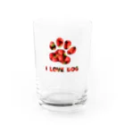 onehappinessのいちご　肉球 Water Glass :front