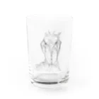 森図鑑の[森図鑑] ハシビロコウの顔 鉛筆画 Water Glass :front