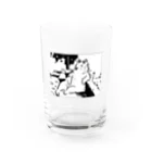 山形屋米店の肘をついてくつろぐ猫 Water Glass :front