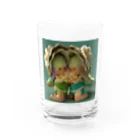 白米の双子座の赤ちゃん Water Glass :front