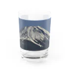 下田村の冠雪した富士山 Water Glass :front