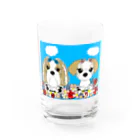 kororeo工房のお花畑けのシーズーちゃん達 Water Glass :front