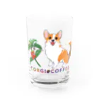 コーギーとうま！のコーギーコーヒー（るんちゃん） Water Glass :front