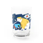 しろくまくんショップのしろくまくん、タコタコ星人の夢を見る Water Glass :front