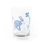 titikのジャワ更紗の動物柄_カラー Water Glass :front