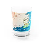 かのパピのサーフィン　ヒヨコ！ Water Glass :front