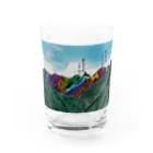 Lunannieの涸沢ヒュッテから見える山々 Water Glass :front
