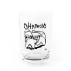 へなちょこマンの歯を磨きながら左手で描いたオハモニ cat Water Glass :front