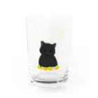 greetenの癒し猫 黒猫 Water Glass :front