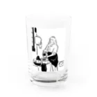 山形屋米店の牛乳を注ぐ女 Water Glass :front