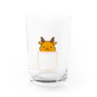 ゆるも鹿々堂のポケットインまめしか Water Glass :front