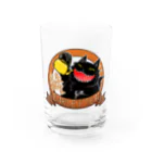 そのへんの黒猫ののんべぇ　むぎちゃ Water Glass :front