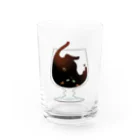 青猫堂の猫は液体・グラス Water Glass :front