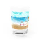 ねことねこのMarin & Hinata【筆記体ver】 Water Glass :front