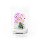 SUZURI.KEY-CHANの昼咲き月見草BF0902 Water Glass :front