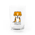 KAORIN’s TV 【ちびっこ】のぽっつんビーグル chibicco (黒文字) Water Glass :front