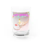 Upacoのウーパールーパーバースデー Water Glass :front